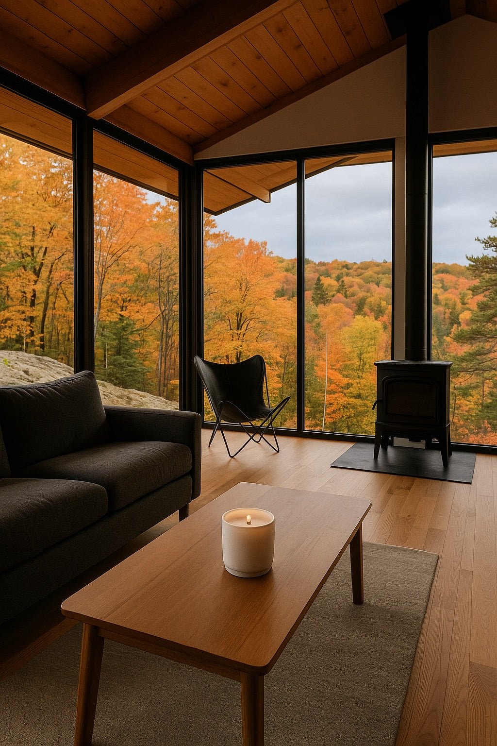 Autumn in Gold — a luxury candle blending warm golden notes and rich fall fragrance to capture the beauty of the season.