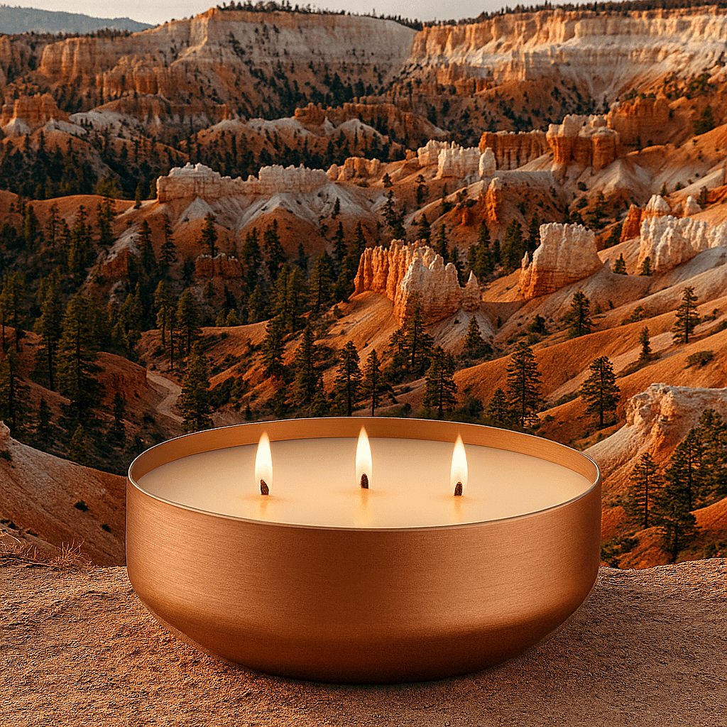 A warm, earthy scent inspired by canyon dusk, amber light, and the quiet beauty of nature’s open landscapes.