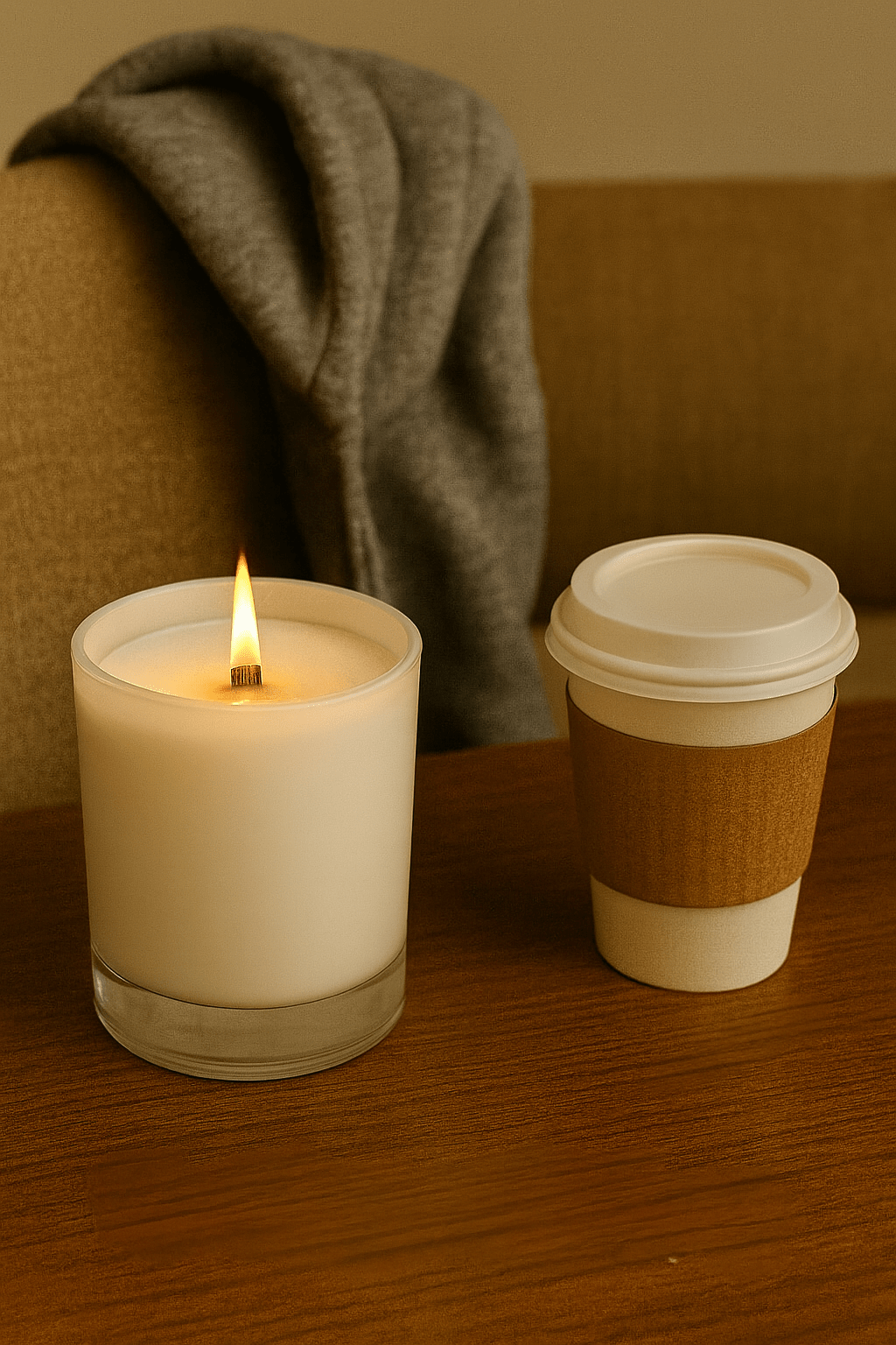 Hoodie Weather— a cozy blend of amber woods, smoked vanilla, and cashmere musk that captures cool, comforting autumn vibes.