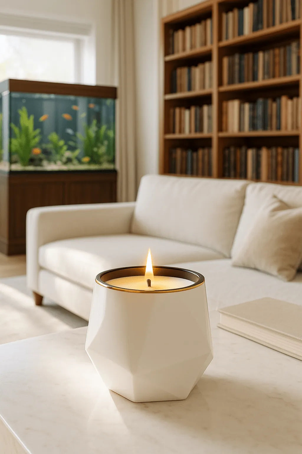 Luxury Flame in White— a warm, elegant fragrance crafted to bring refined ambiance and modern sophistication.