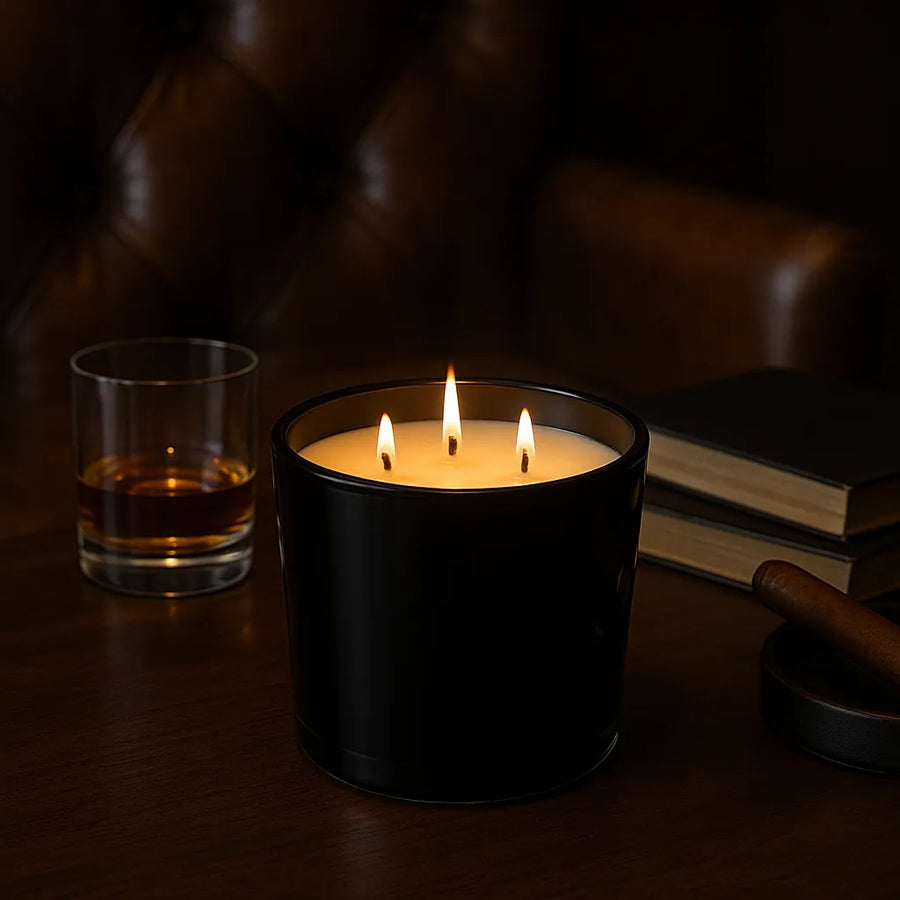 Penthouse Suite — black cardamom, smooth leather, and smoky woods wrapped in subtle amber.