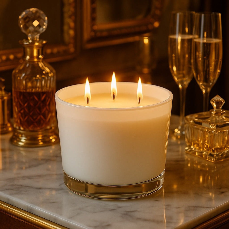 Bad & Bougie — a bold, feminine blend of amber, jasmine, sandalwood, and vanilla that radiates confidence and luxury.